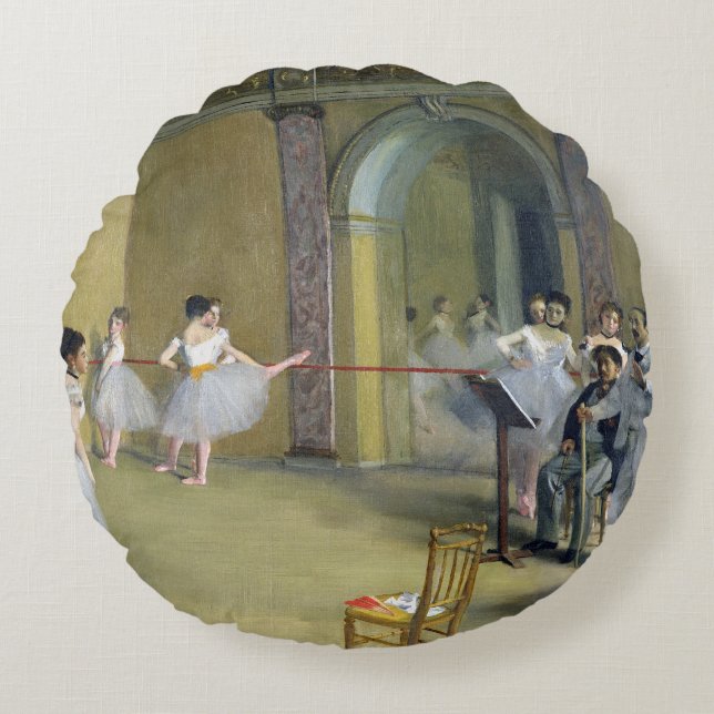 Cojín Redondo Edgar Degas el | el salón de la danza (Anverso)