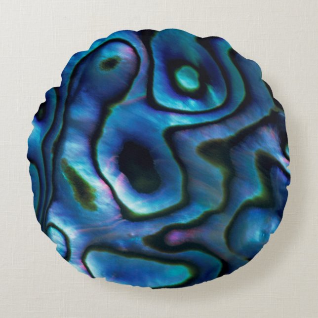 Cojín Redondo EE. UU., Colorado, Lafayette. Concha de abulón (Anverso)