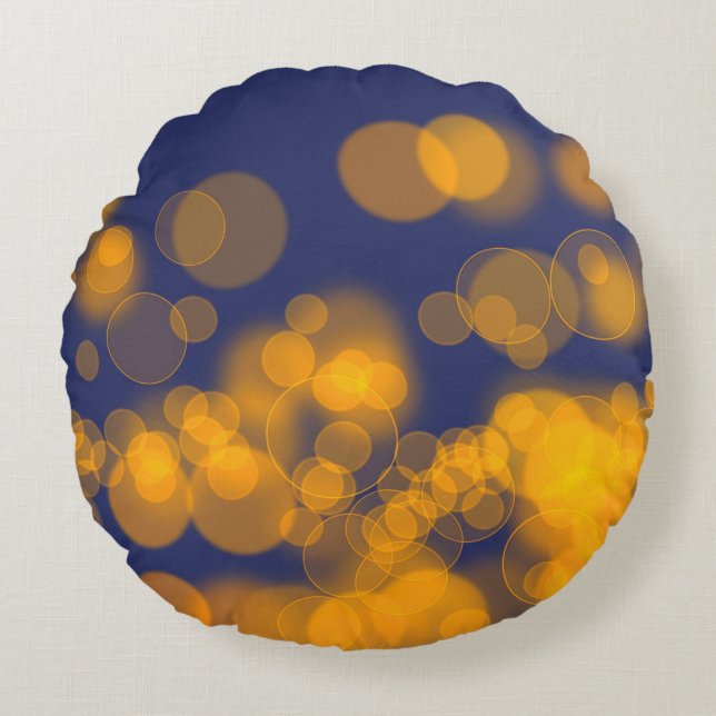 Cojín Redondo efecto bokeh. (Anverso)