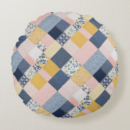 Cojín Redondo Efecto de mosaico de bonito Patrón de boho Estilo 