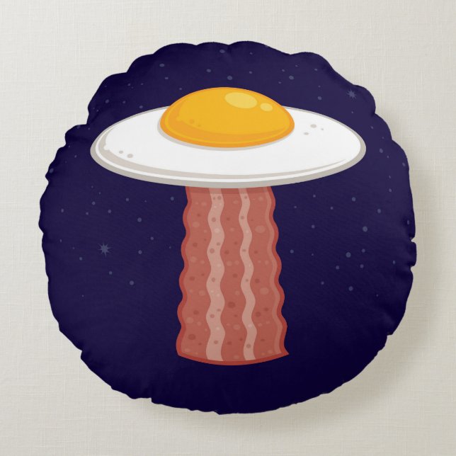 Cojín Redondo Eggstraterrestrial (Anverso)
