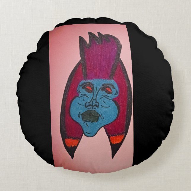 Cojín Redondo Egyptian Inspired Horror Theme Mummy Round Pillow (Anverso)