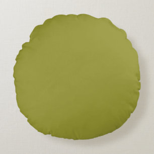 Cojín Redondo Ejército Oliva Verde apagado color sólido liso Per