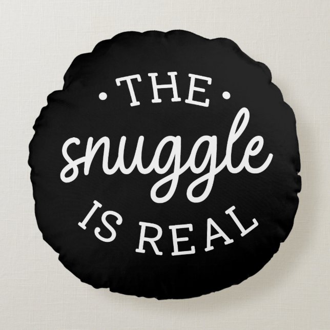 Cojín Redondo El Abrazo Es Real (Anverso)