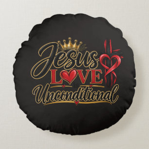 Cojín Redondo El amor de Jesús es incondicional