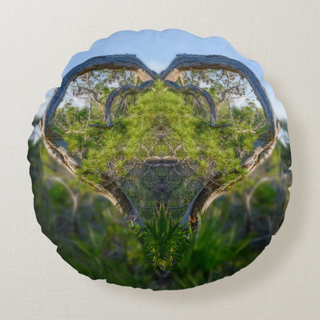 Cojín Redondo El Amor De La Naturaleza (Anverso)
