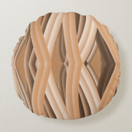 Cojín Redondo El arte del flujo entrelazado