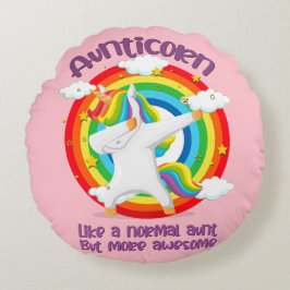 Cojín Redondo El Aunticornio Como Una Tía Normal Pero Más Increí