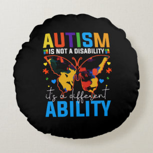 Cojín Redondo El Autismo No Es Una Discapacidad, Es Diferente