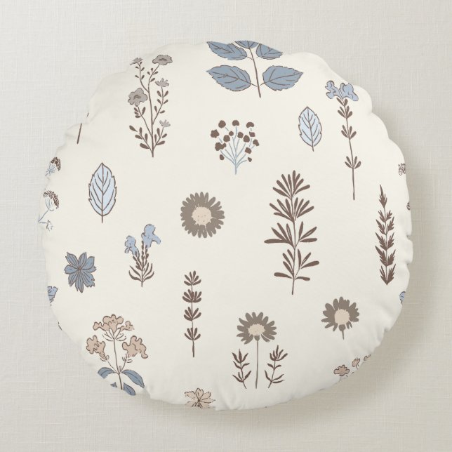 Cojín Redondo El azul turquesa de la naturaleza (Anverso)