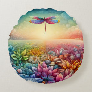 Cojín Redondo El baile de la libélula