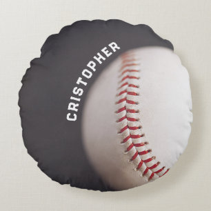 Cojín Redondo El béisbol personalizado