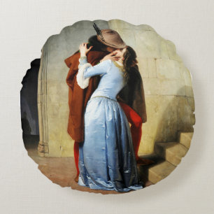 Cojín Redondo El Beso - Francesco Hayez Il Bacio 