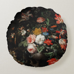 Cojín Redondo El Bouquet girado de Abraham Mignon