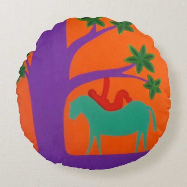 Cojín Redondo El caballo 2003 le trajo (Anverso)