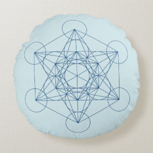 Cojín Redondo El cubo de Metatron
