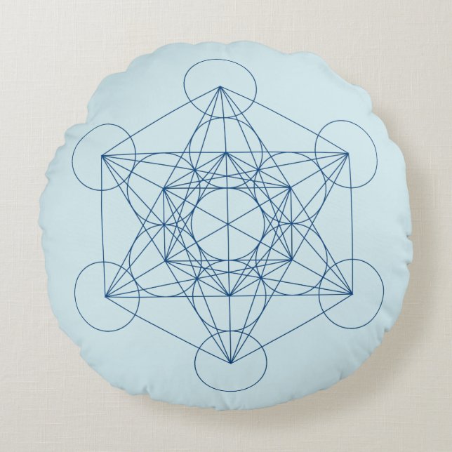 Cojín Redondo El cubo de Metatron (Anverso)