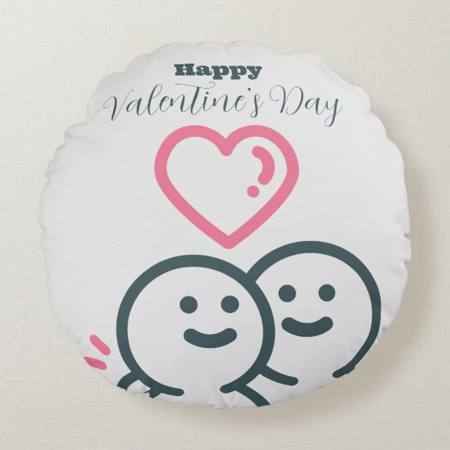 Cojín Redondo El día de San Valentín Roundhead (Anverso)