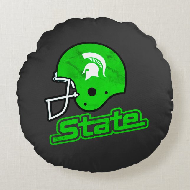 Cojín Redondo El estado de Michigan frente y atrás diferente (Anverso)