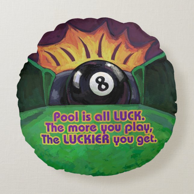 Cojín Redondo El estanque es la suerte (Anverso)