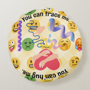 Cojín Redondo El estudiante de docencia calma el rastro de la es