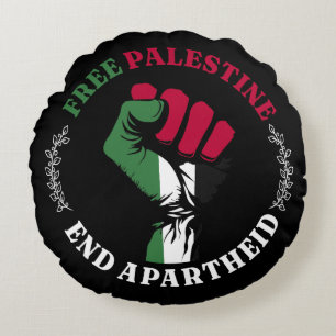 Cojín Redondo El fin del Apartheid en Palestina Libre