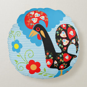 Cojín Redondo El gallo portugués de Barcelos