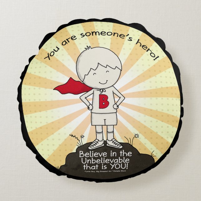 Cojín Redondo El héroe de alguien (Anverso)