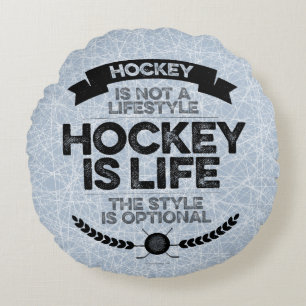 Cojín Redondo El Hockey No Es Un Estilo De Vida Redondo A La Alm
