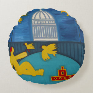 Cojín Redondo El hombre debajo del puente 2006