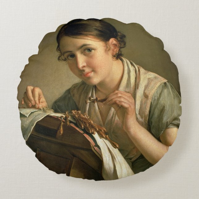 Cojín Redondo El Lacemaker, 1823 (Anverso)