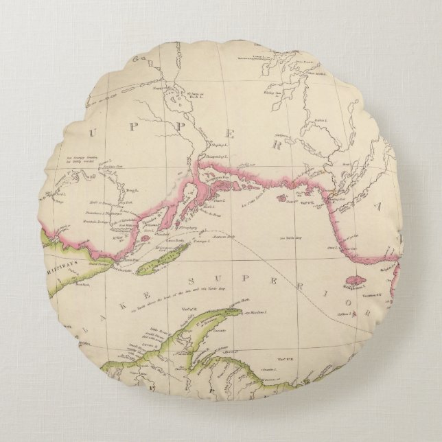 Cojín Redondo El lago Superior (Anverso)