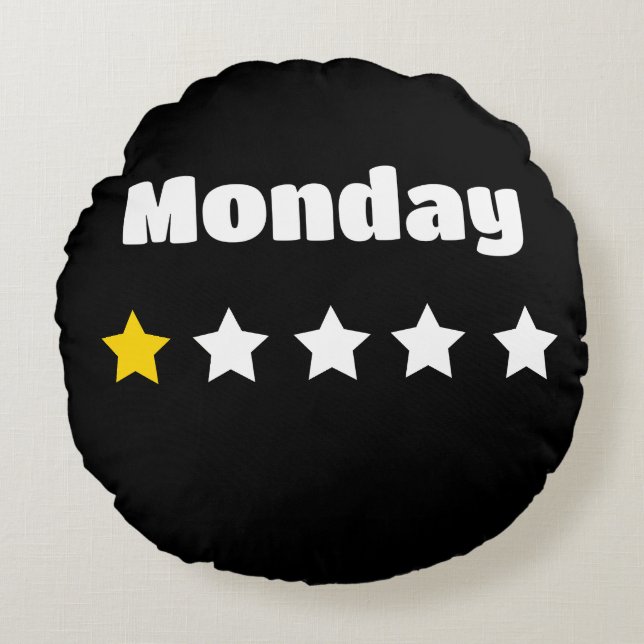 Cojín Redondo El lunes apesta  (Anverso)