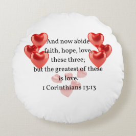 Cojín Redondo "... el más grande de estos enamorados". cristiano
