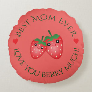Cojín Redondo El mejor amor del día de madre de la mamá nunca