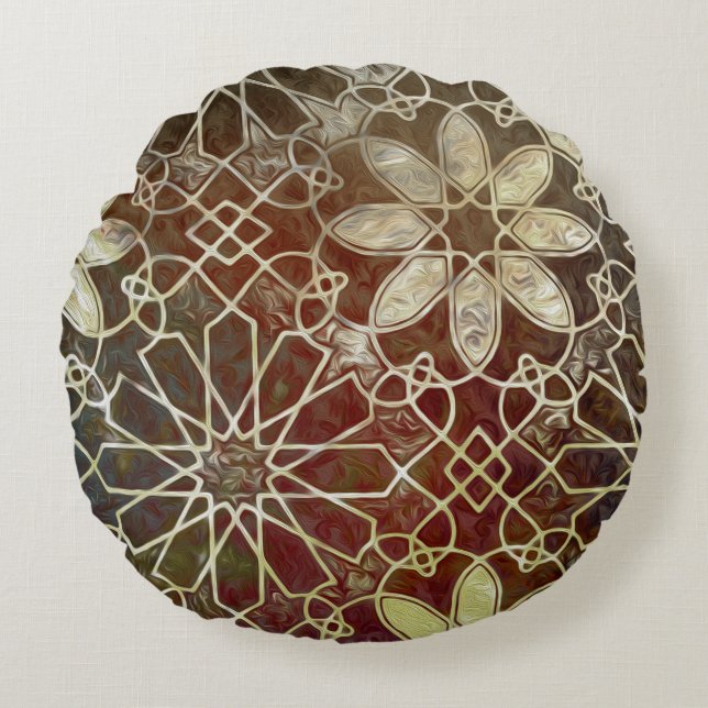 Cojín Redondo El místico teja II (Anverso)