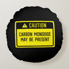 Cojín Redondo El monóxido de carbono puede estar presente Rótulo