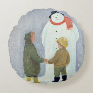 Cojín Redondo El muñeco de nieve