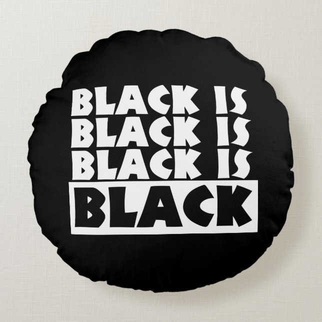 Cojín Redondo El negro es negro (Anverso)