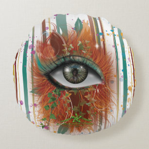 Cojín Redondo El ojo de Nikole