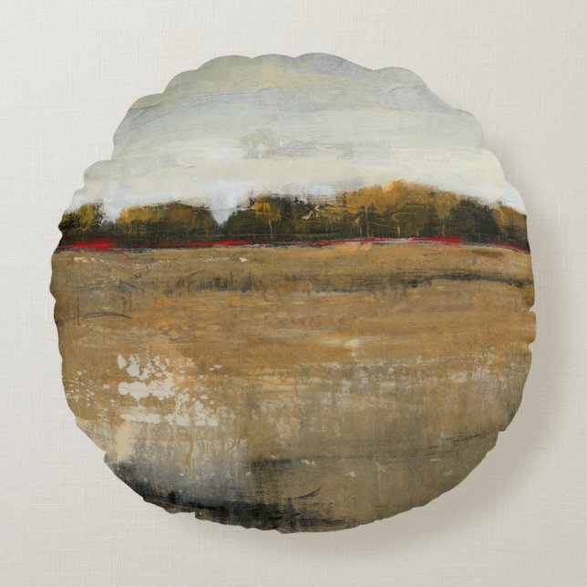 Cojín Redondo El paisaje natural verde y exuberante (Anverso)