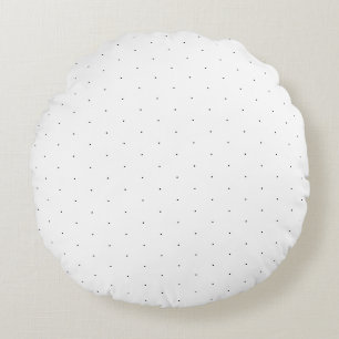 Cojín Redondo El pequeño polka blanco blanco blanco lindo pega u
