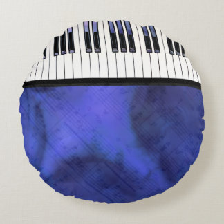 Cojín Redondo El piano cierra la torsión moderna de la partitura