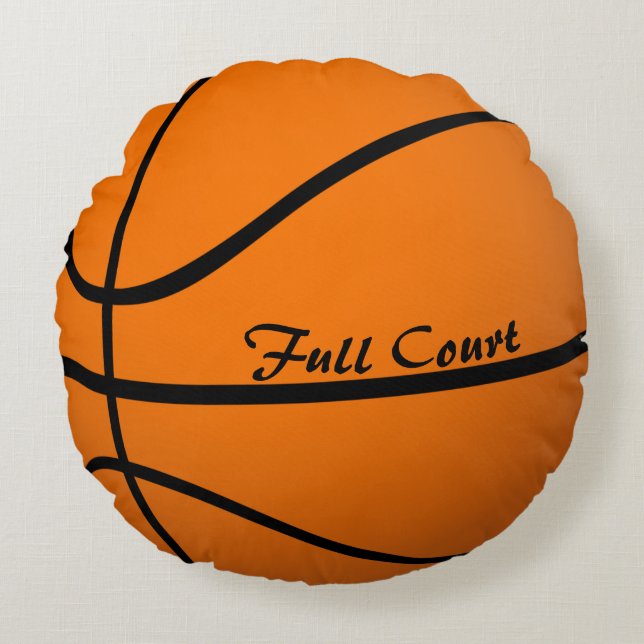 Cojín Redondo El sitio de la cama de Basketballl del muchacho (Anverso)