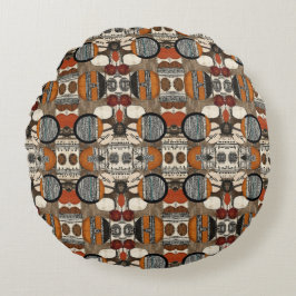 Cojín Redondo El sofisticado Caribe africano de lujo