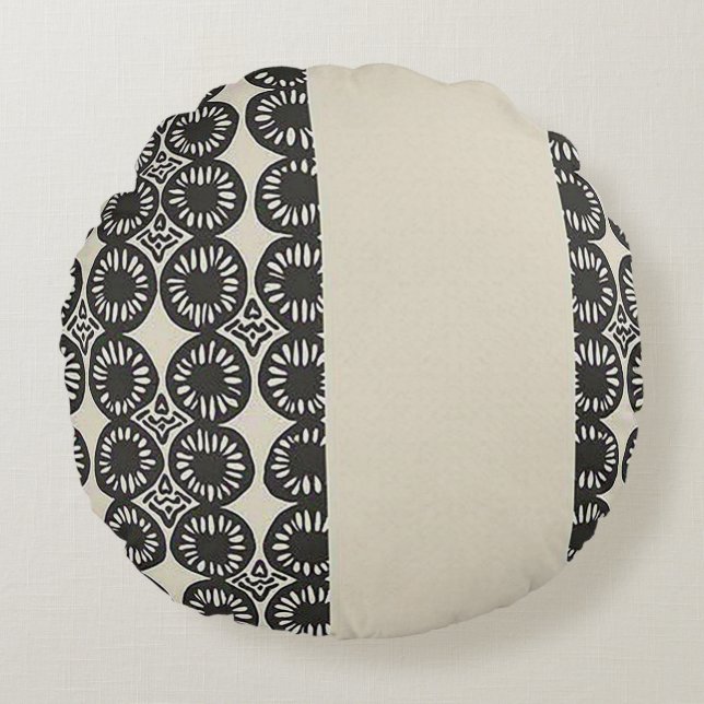 Cojín Redondo El sofisticado Caribe africano de lujo (Anverso)