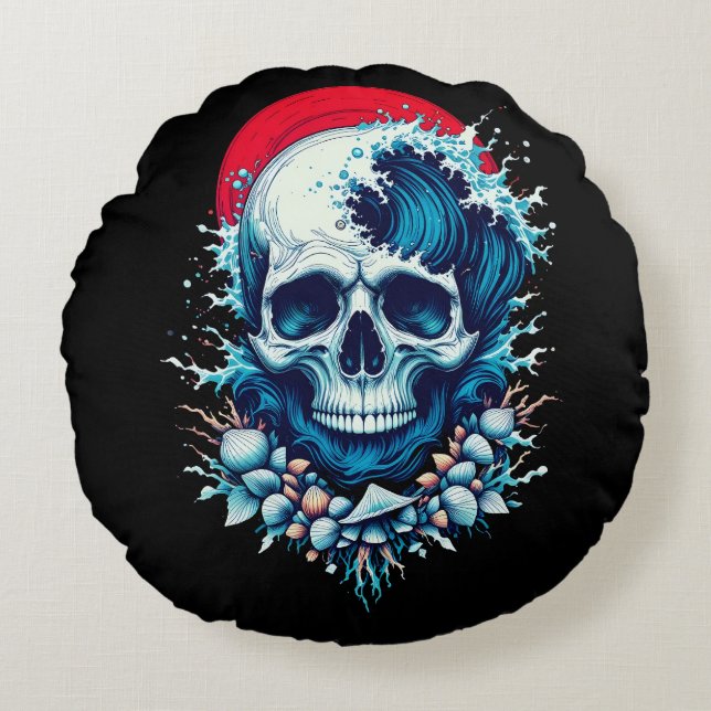 Cojín Redondo El último viaje del surf (Anverso)