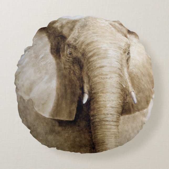 Cojín Redondo Elefante 2004 (Anverso)