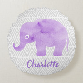 Cojín Redondo Elefante de agua Shibori Primitive Chevron