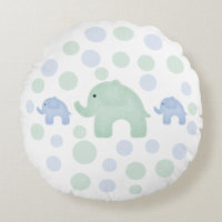 Elefantes Cute Verde Azul Polkadots Nursera